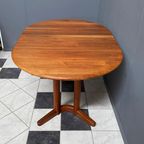 Teak Round Or Oval Dining Table 1960S By Design Handwerk Denmark thumbnail 10