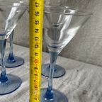 8X Martini Coupe / Champagne Glas, Licht Blauw, Luminarc thumbnail 9