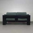 Two-Seat Sofa “Bastiano” From Afra & Tobia Scarpa For Gavina, Italy 60S. Black Solid Wood Frame A thumbnail 27