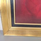 Niet Gesigneerd - Rood Schilderij Met Kindjes thumbnail 5