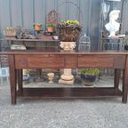Grote Robuuste Sidetable, Haltafel, Wandconsole thumbnail 2