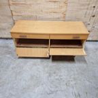 Vintage Dressoir Kastje Retro Dressoirtje Berken Fineer thumbnail 10