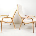 Yngve Ekström Fauteuils Hoog En Laag Model Plywood Setprijs thumbnail 9
