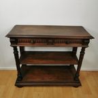 Antieke Frans Eiken Dressoir, Sitetable Opklapbaar thumbnail 3