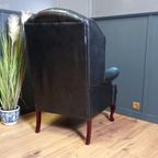 Blauwe Chesterfield Barrelback Fauteuil thumbnail 9