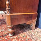 Antieke Vintage Biedermeier Kast, Meidenkast, Mahonie thumbnail 14