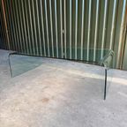 Vintage Glazen Xl Salontafel, Fiam Stijl 'Waterfall' thumbnail 9