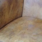 Comfortabele, Warm Gekleurde Schapenleren Clubfauteuil Afgewerkt Met Siernagels thumbnail 12