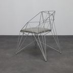 6x Geometric Wire Frame Dining Chairs, Rare thumbnail 3