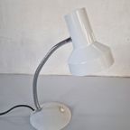 Vintage Gooseneck Bureau Lampje Wit. thumbnail 4