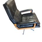 Vintage Zwart Lederen Fauteuil / Eenzit Andre Vandenbeuck thumbnail 18