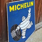 Stoer En Groot Dubbelzijdig Emaille Bord Van Michelin😎 thumbnail 7