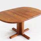 Vintage Danish Oval Extendable Dining Table Solid Teak 1960s thumbnail 5