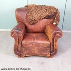 Stoere Leren Vintage Fauteuil thumbnail 8