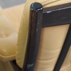 Leuke Set Zweedse Vintage Design Fauteuils Van G Möbel Cremé/ Beige Leer En Donker Hout thumbnail 8