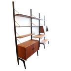 Modulair Wandsysteem Teakhout, Louis van Teeffelen Jaren '50 thumbnail 2
