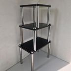 Mid Century Mimiset Nest Tafeltjes Hout En Chroom thumbnail 10