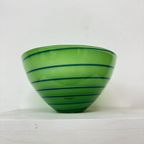 Anna Ehrner For Kosta Boda Epoque Green Stripe Bowl thumbnail 5