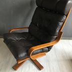 Vintage Deense Fauteuil Leer thumbnail 3