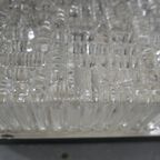 Vintage Set Strakke Wandlampen Rechthoekig Glas Metaal thumbnail 8