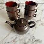 Jaren 70 Theepot Met 6 Mokken thumbnail 2