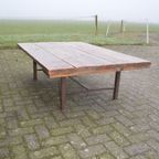 Industriële Salontafel Metaal Met Steigerhouten Blad thumbnail 6
