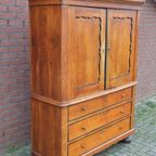 Biedermeier Kabinet Kast Kersen Of Linnenkast thumbnail 7