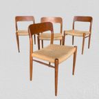 Model 75 Stoelen Van Möller Voor J.L. Möllers Möbelfabrik thumbnail 2