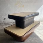 Vintage Leather And Travertine 2 Coffee Tables thumbnail 8