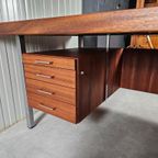 Vintage Directie Bureau Hoek Mahoni thumbnail 13