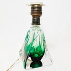 Mid-century Lampenvoet Groen Glas Val Saint Lambert 1950’s thumbnail 2