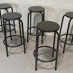 5 X Vintage Barkruk, Zwart, P/p/s thumbnail 12