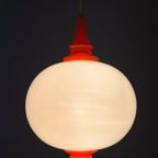 Space Age Hanglamp Met Melk Glas Bol thumbnail 7