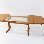 Mid Century Deense Ovalen Uitschuifbare Eettafel Van Massief Teakhout Jaren 60 thumbnail 4