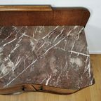 Vintage Mid Century Art Deco Tv Meubel, Dressoir Marmer Blad thumbnail 14