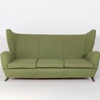 Mid-century Modern Wing Sofa / 3-zitsbank / Bank From Paolo Buffa, 1950’s Italy thumbnail 3