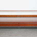Prachtige Art Deco Salontafel Van Schuitema Uit De Decoforma Serie Met Een Glazen Blad En 4 Lades thumbnail 13