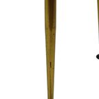 Fifties Rockabilly Salontafel Glas Conische Gouden Poten 90cm thumbnail 4