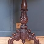 Antieke Tilttop Tafel 19E Eeuw Met 5 Schilderingen thumbnail 6