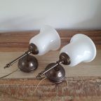 Vintage - Wandlampen - Muurlampen - Herda - Metaal En Glas thumbnail 5