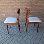 Set 2 Vintage Stoelen Nieuw Bekleed Teddy Deense Stoelen thumbnail 7