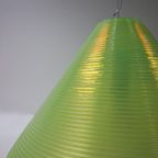 Murano Groen Glazen Hanglamp Solaris Van Leucos, Design R. Toso & Massari Voor Leucos, 1980S thumbnail 2