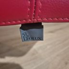 2x Leolux Parabolica Fauteuils - Rood - Leder - Design -zgan thumbnail 8