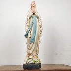 Antiek Vintage Beeld Heiligenbeeld Beeld Maria In Gips 72 thumbnail 6