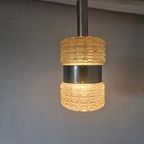 Vintage Space Age Hanglamp Glas En Chroom Design thumbnail 3