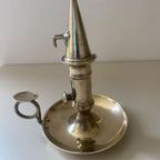 Antieke Kandelaar In Massief Koper thumbnail 6