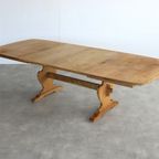 Brutalist Eettafel | Vintage Tafel | Eiken | Verlengbaar (2) thumbnail 13