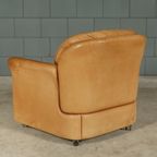 Vintage Leren Fauteuil Met Hocker – Hans Kaufeld – Jaren 70 thumbnail 4