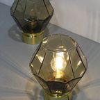 Vintage Plafondlamp, Wandlamp Glashütte Limburg - Rookglas thumbnail 11