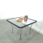 Glazen Jaren 70 Salontafel Met Chromen Onderstel thumbnail 9